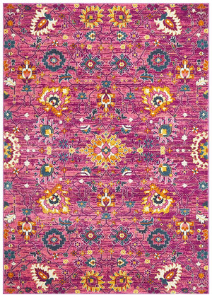 Babil Basra Bohemian Fuchsia Rug - Floorsome