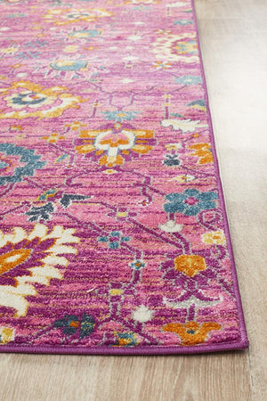 Babil Basra Bohemian Fuchsia Rug - Floorsome