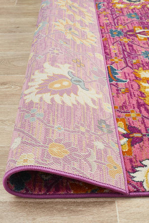 Babil Basra Bohemian Fuchsia Rug - Floorsome