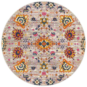 Babil Basra Bohemian Multi Round Rug - Floorsome