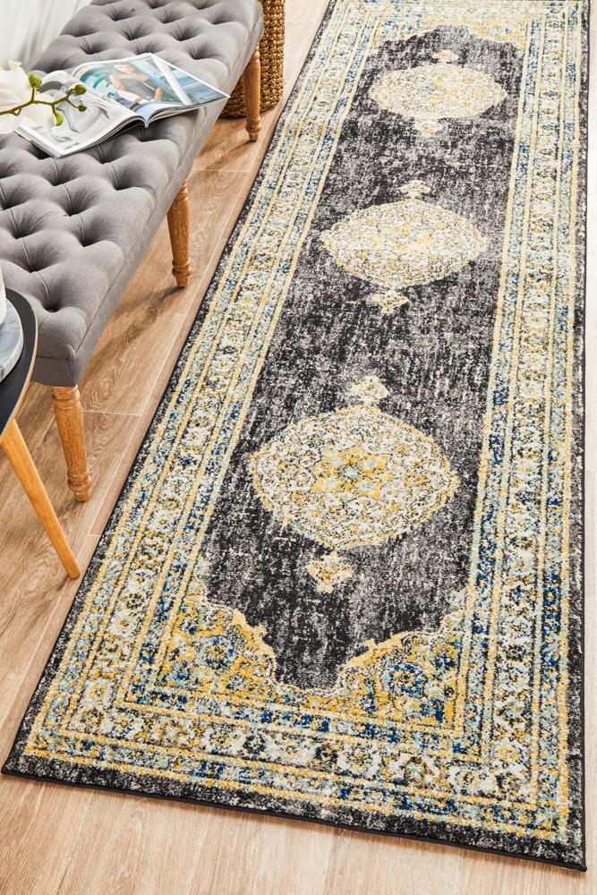 Century 955 Charcoal Runner Rug