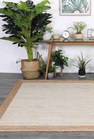 Hampton Light Pink Centre Jute Rug