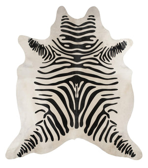 Exquisite Natural Cow Hide Zebra Print - Floorsome