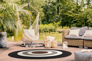 Indoor Outdoor Recycled PET Polypropylene Churchill Round Rug