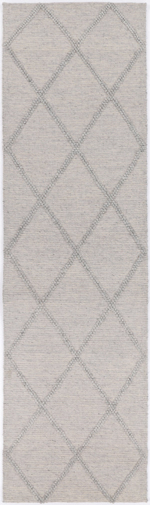Leilani Diamond Braided Grey Rug