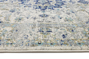 Delicate Navy Blue Traditional Rug