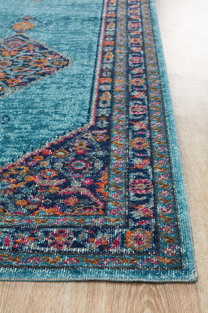 Eternal 910 Blue Runner Rug