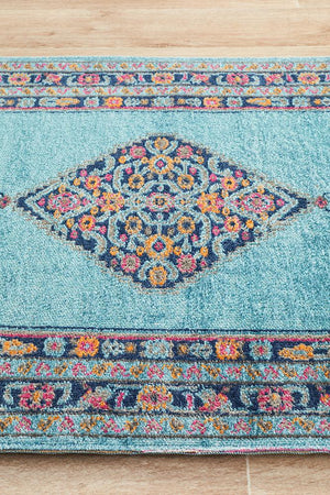 Eternal 910 Blue Runner Rug