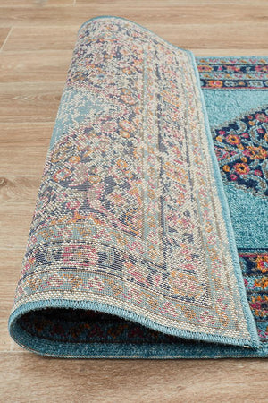 Eternal 910 Blue Runner Rug