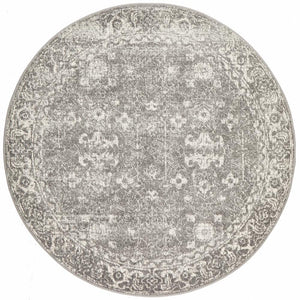 Pidgeon Grey Transitional Round Rug