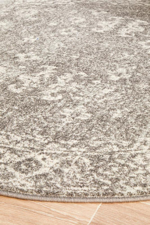 Pidgeon Grey Transitional Round Rug