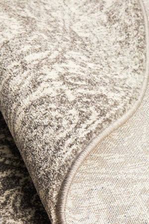 Pidgeon Grey Transitional Round Rug