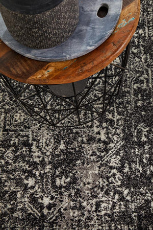 Scape Charcoal Transitional Runner Rug