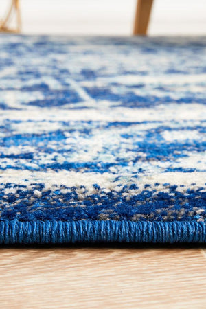 Release Navy Transitional Round Rug