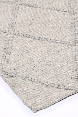Leilani Diamond Braided Grey Rug
