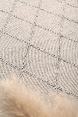 Leilani Diamond Braided Grey Rug