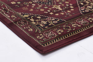 Traditional Shiraz Design Rug Burgundy Red - Floorsome
