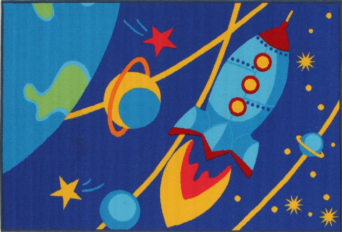 Kids Non Slip Outer Space Rug