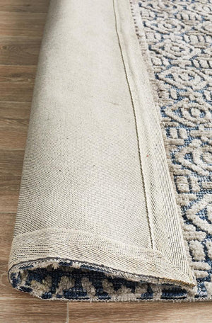 Levi Miriam Navy Grey Rug