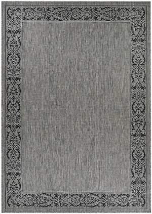Pacific Beige Black Indoor Outdoor Rug 2909-J48H