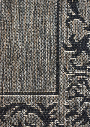 Pacific Beige Black Indoor Outdoor Rug 2909-J48H