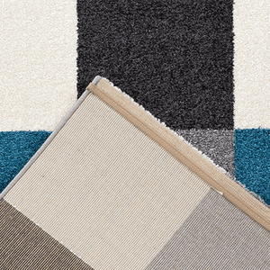 Canyon Grey Square Shape Patterned Ikat Rug