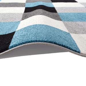 Canyon Grey Square Shape Patterned Ikat Rug