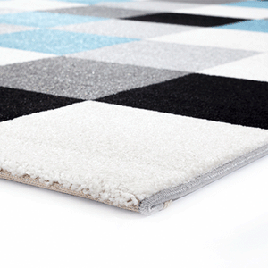 Canyon Grey Square Shape Patterned Ikat Rug