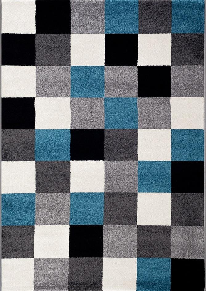 Canyon Grey Square Shape Patterned Ikat Rug