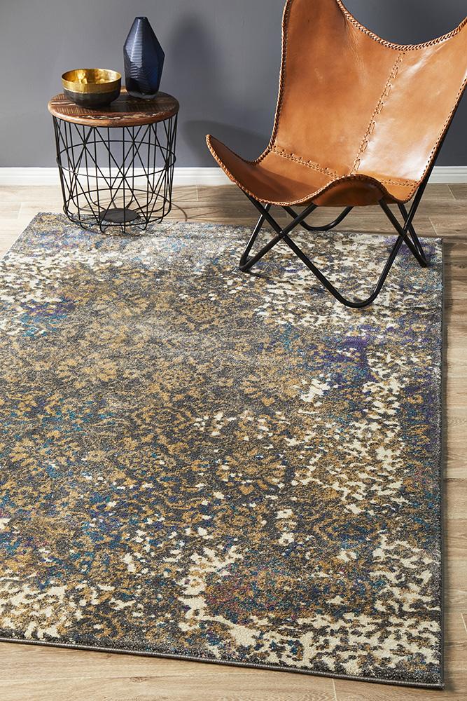 Danica Transitional Rug Blue Grey