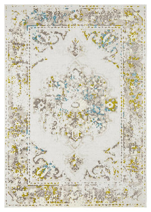 Metro 602 Transitional Rug White Green Blue