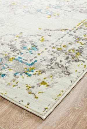 Metro 602 Transitional Rug White Green Blue
