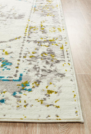 Metro 602 Transitional Rug White Green Blue