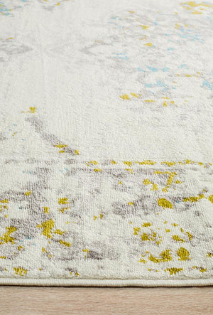 Metro 602 Transitional Rug White Green Blue