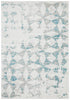 Metro 604 Modern Rug Blue Grey White