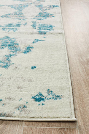 Metro 604 Modern Rug Blue Grey White