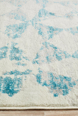 Metro 604 Modern Rug Blue Grey White