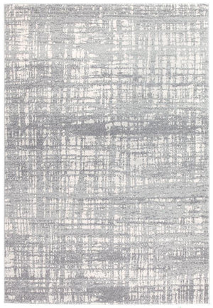 Ashley Abstract Modern Silver Grey Rug - Floorsome