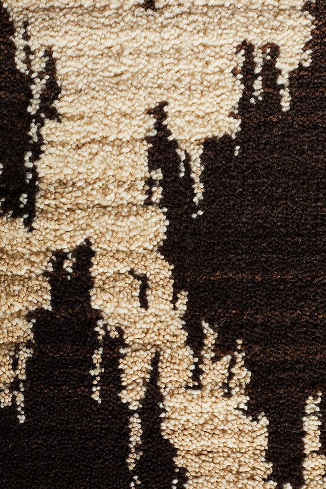 Moroccan Diamond Design Rug Chocolate
