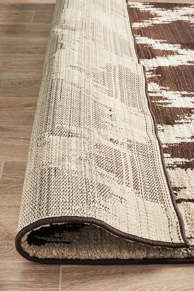 Moroccan Diamond Design Rug Chocolate