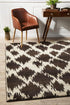 Moroccan Diamond Design Rug Chocolate - Floorsome