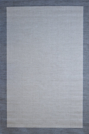 Pergola Blue Cream Border Indoor Outdoor Rug
