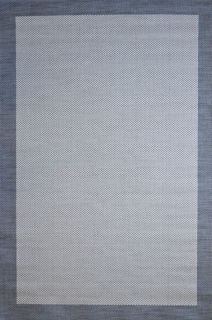 Pergola Blue Cream Border Indoor Outdoor Rug