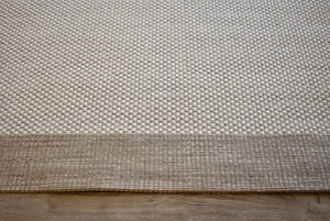 Pergola Cream Beige Border Indoor Outdoor Rug