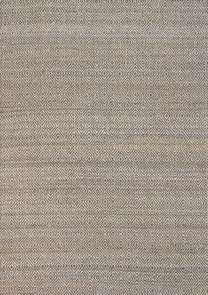 Oslo Navy Jute Diamonds Flat Weave Rug