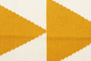 Pyramid Flat Weave Rug Yellow - Floorsome