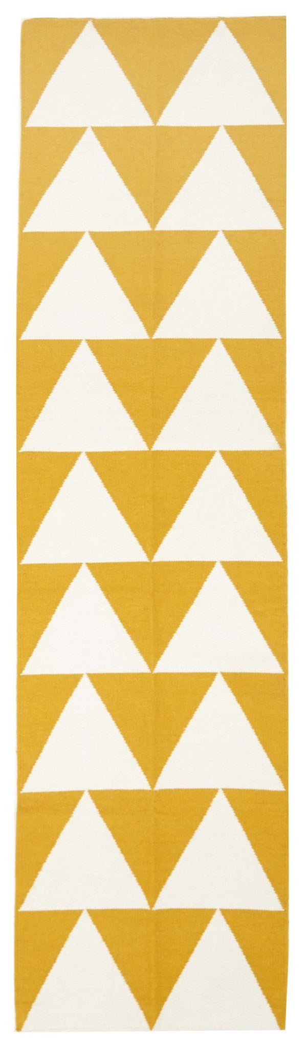 Pyramid Flat Weave Runner Rug Yellow