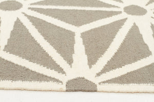 Dandelion Flat Weave Rug Grey - Floorsome