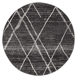 Oasis 452 Charcoal Contemporary Round Rug