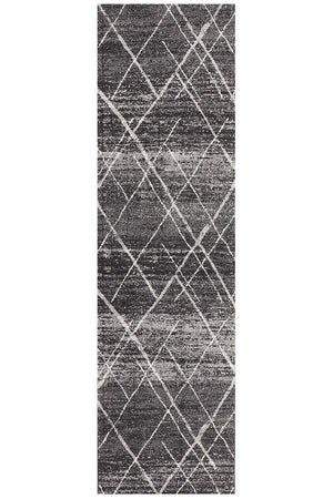 Oasis 452 Charcoal Contemporary Runner Rug